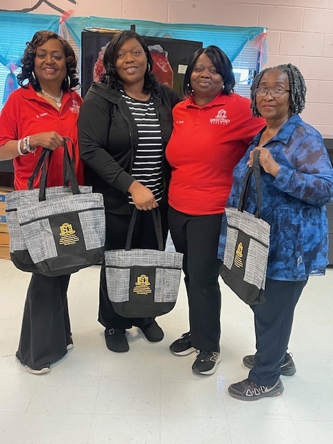 Teacher Appreciation Week. Gifts from Board Member James and Board Member Jones.