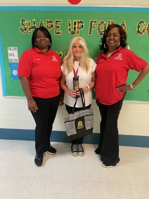 Teacher Appreciation Week. Gifts from Board Member James and Board Member Jones.