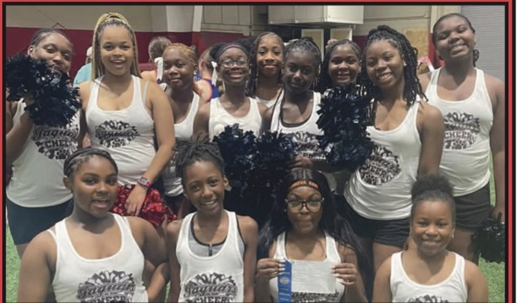 cheerleaders at cheer camp