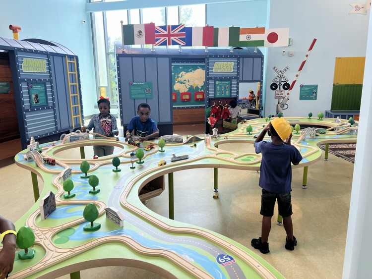 students playing