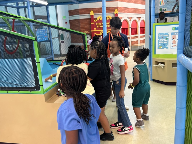 students playing