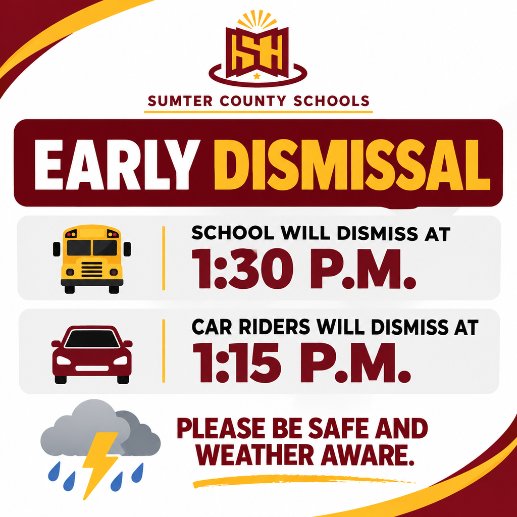 Early Dismissal October 9th.
