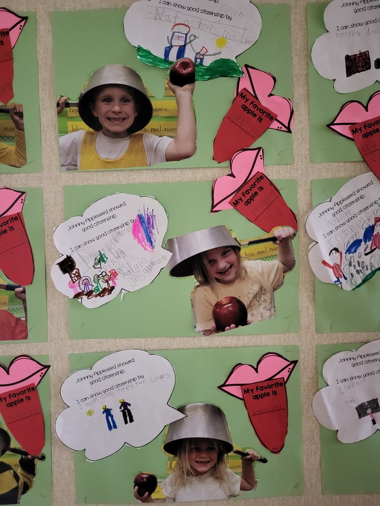 kids with pots on their heads and their favorite apple