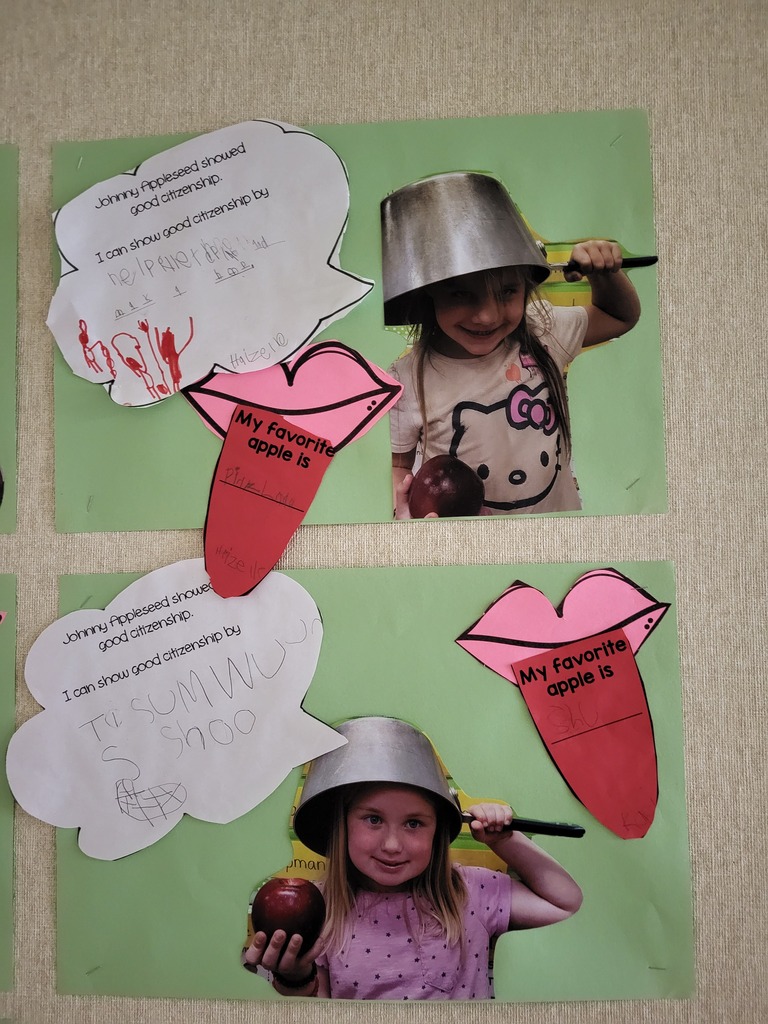 kids with pots on their heads and their favorite apple