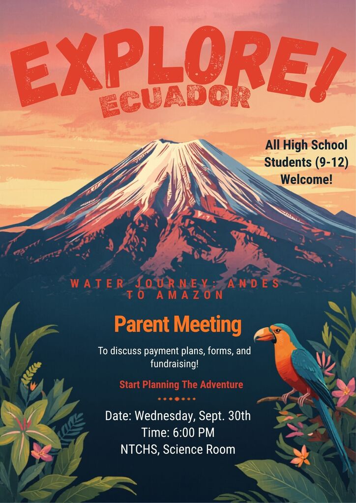 Parent Meeting on 9/30 @ 6pm