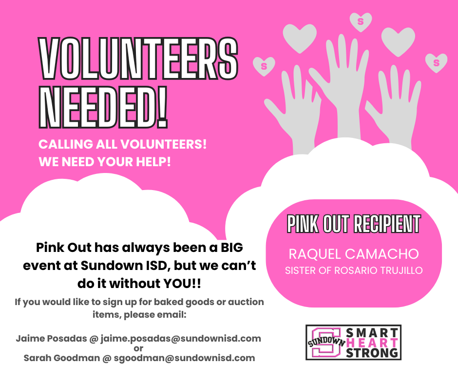 Call for Pink Out volunteers 