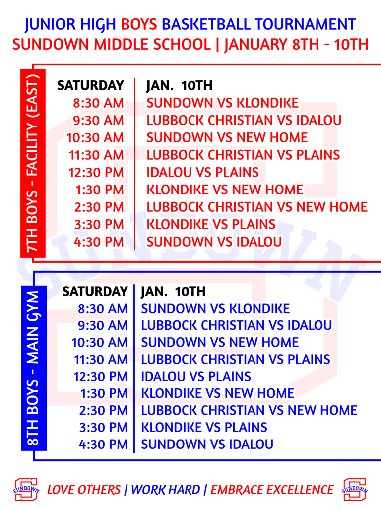 Boys MS Basketball - Sundown Tournament 2026