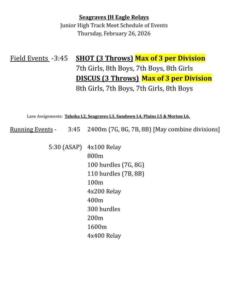 Seagraves MS Track Meet 2026