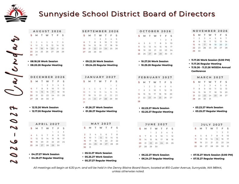 26-27 School Board Meetings