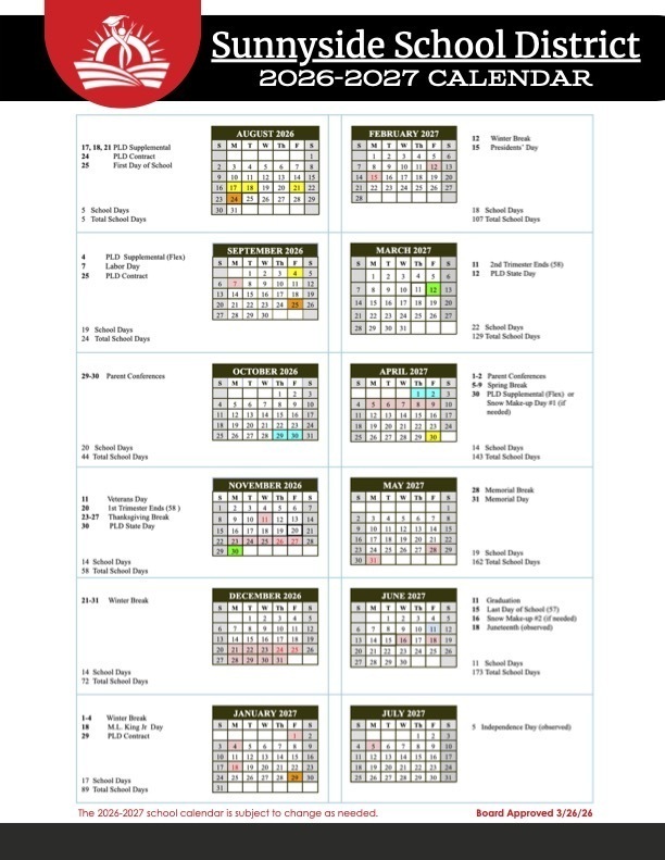 26-27 Calendar