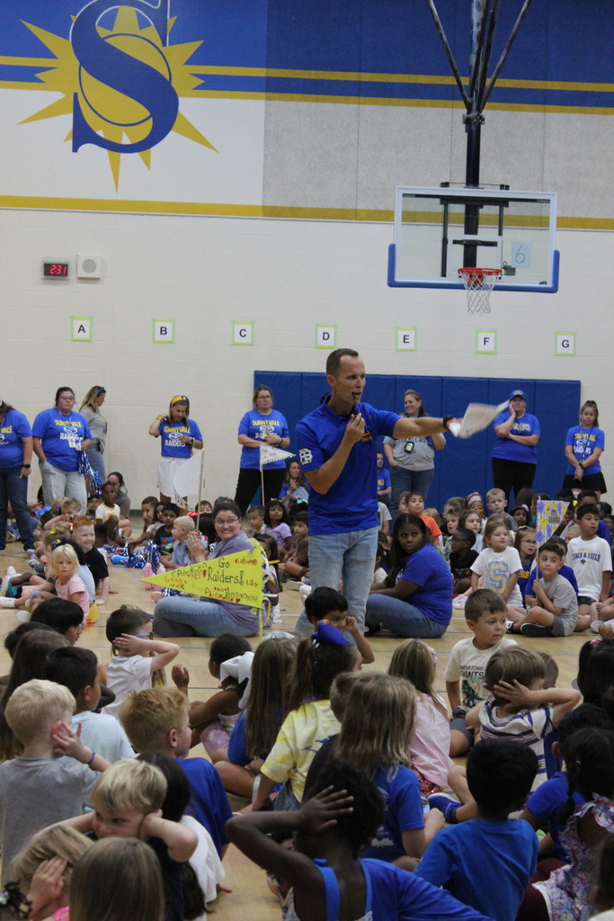 SISD Board Member Ben Wright at SES Pep Rally
