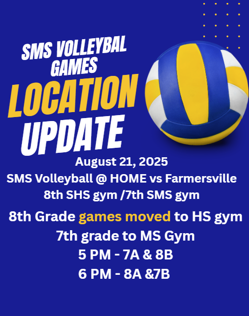 SMS Volleyball location updates - Aug 21, 2025