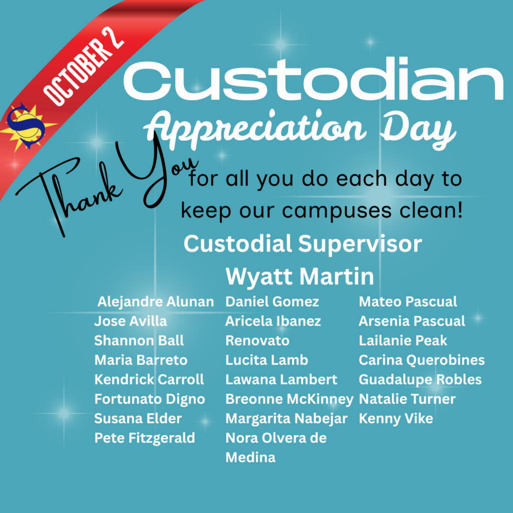 Oct 2 - Custodian Appreciation Day