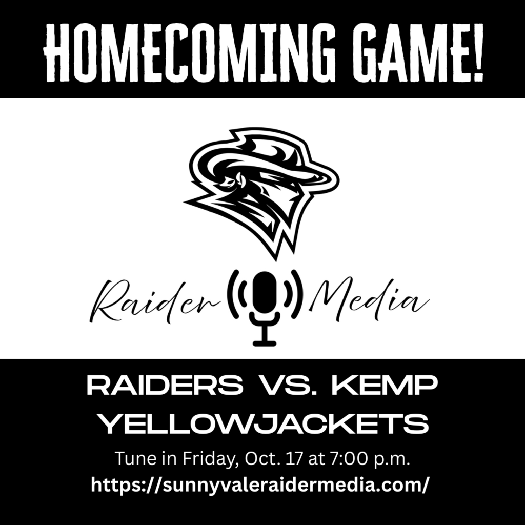 RAIDERS VS KEMP - https://sunnyvaleraidermedia.com/