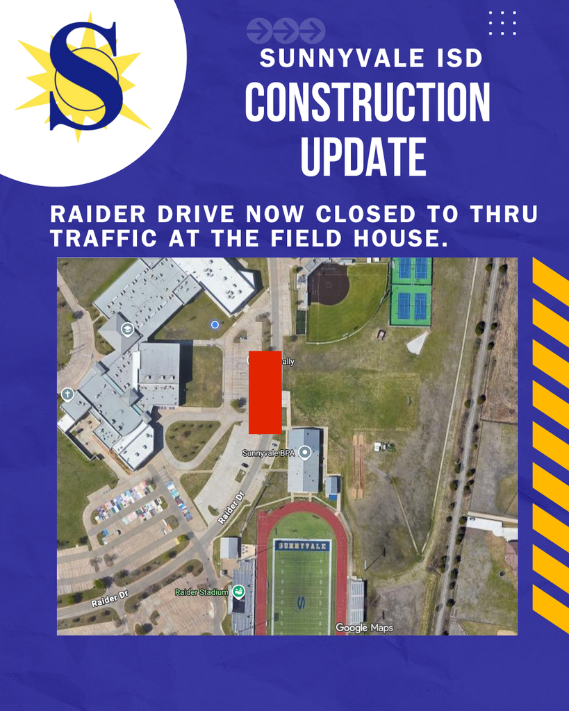 Raider Drive closed to thru traffic near the field house - December 19