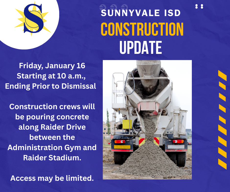 Construction Update - Concrete for New Parking Lot