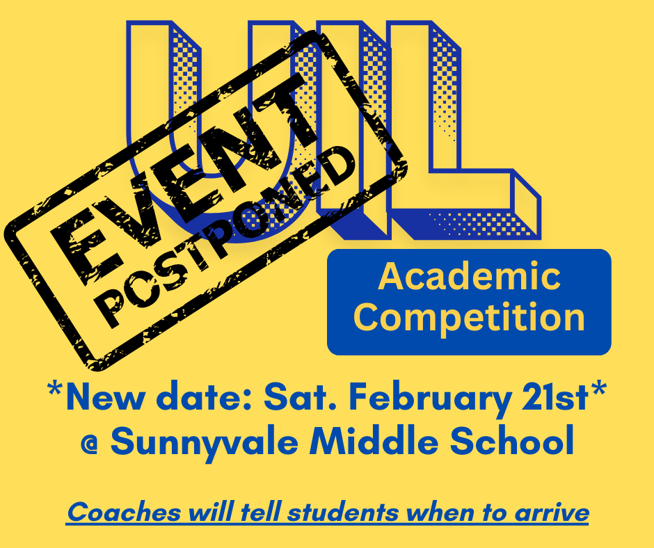 SMS UIL Event Postponed