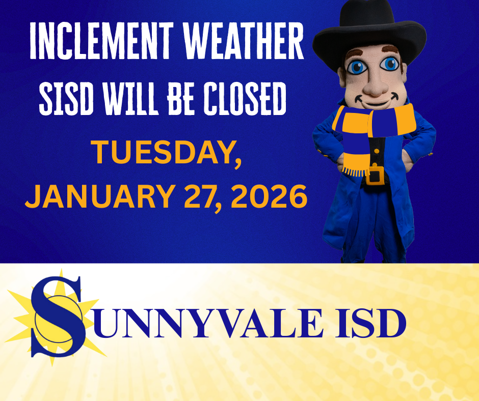 SISD Campuses are Closed Tuesday, January 27, 2026 Due to Inclement Weather