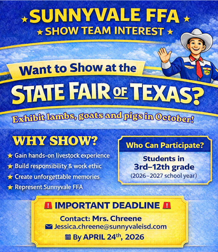 Sunnyvale FFA State Fair Interest