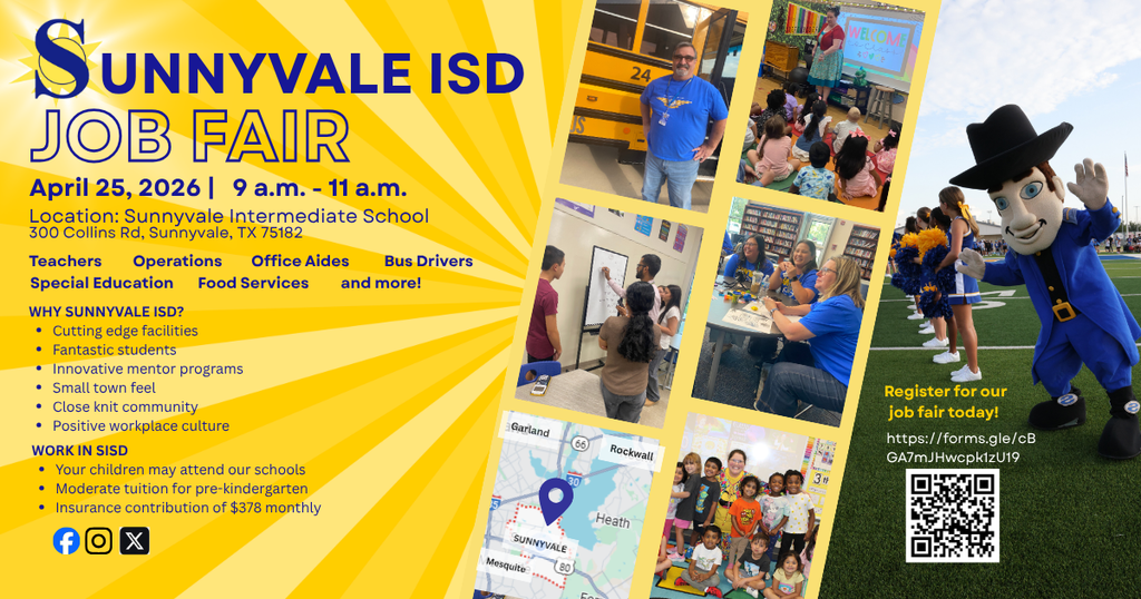 SISD Job Fair - Saturday, April 25 at SIS from 9 a.m. - 11 a.m.