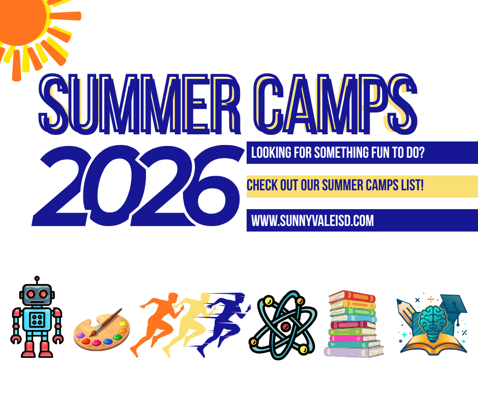 Summer Camps 2026 - https://www.sunnyvaleisd.com/o/sisd/page/sisd-summer-camps