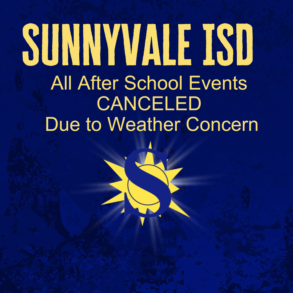Weather - All After School Events Canceled
