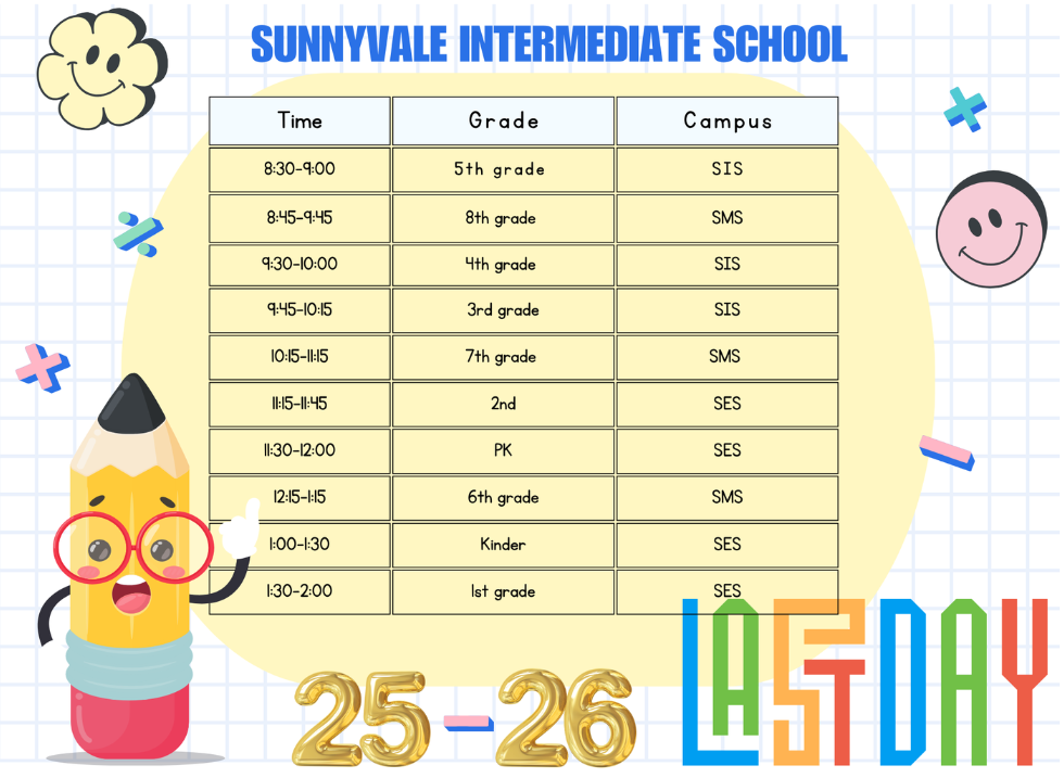 Last Day Schedule