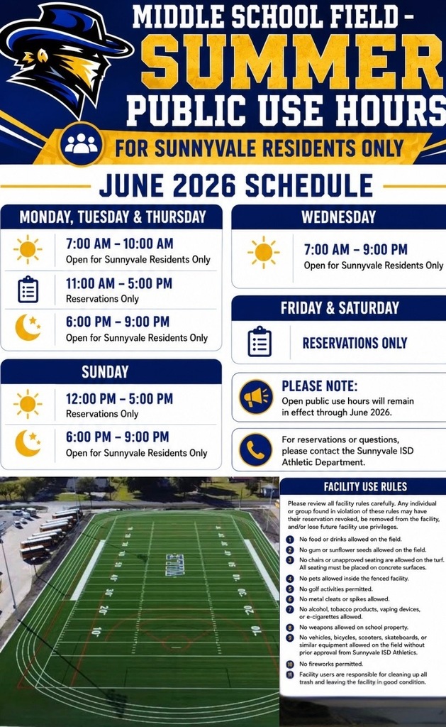 SMS Field Summer Hours