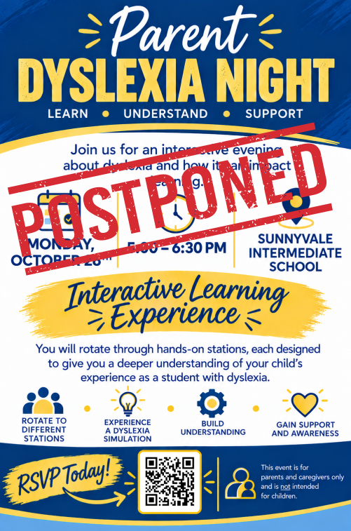 Dyslexia Night Postponed