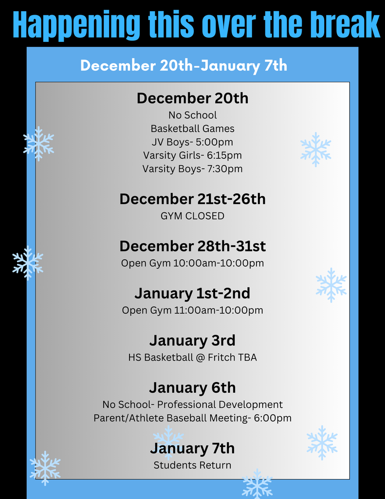 Happening over the break