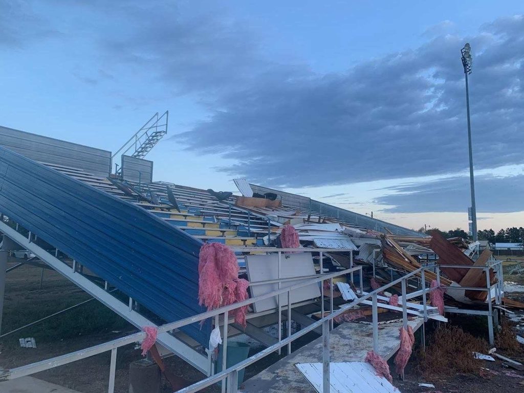 Home stands after storm