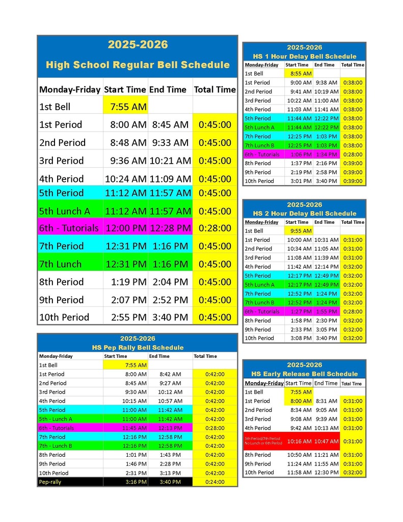 HS Bell Schedule