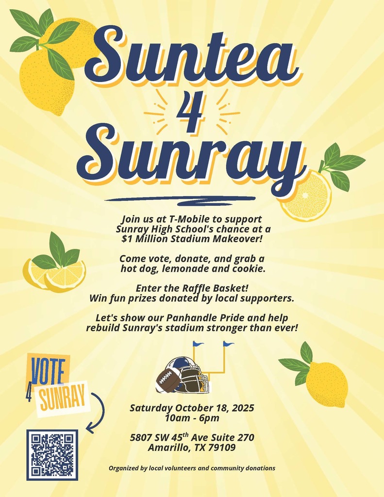 Suntea ofr Sunray fundraiser flyer