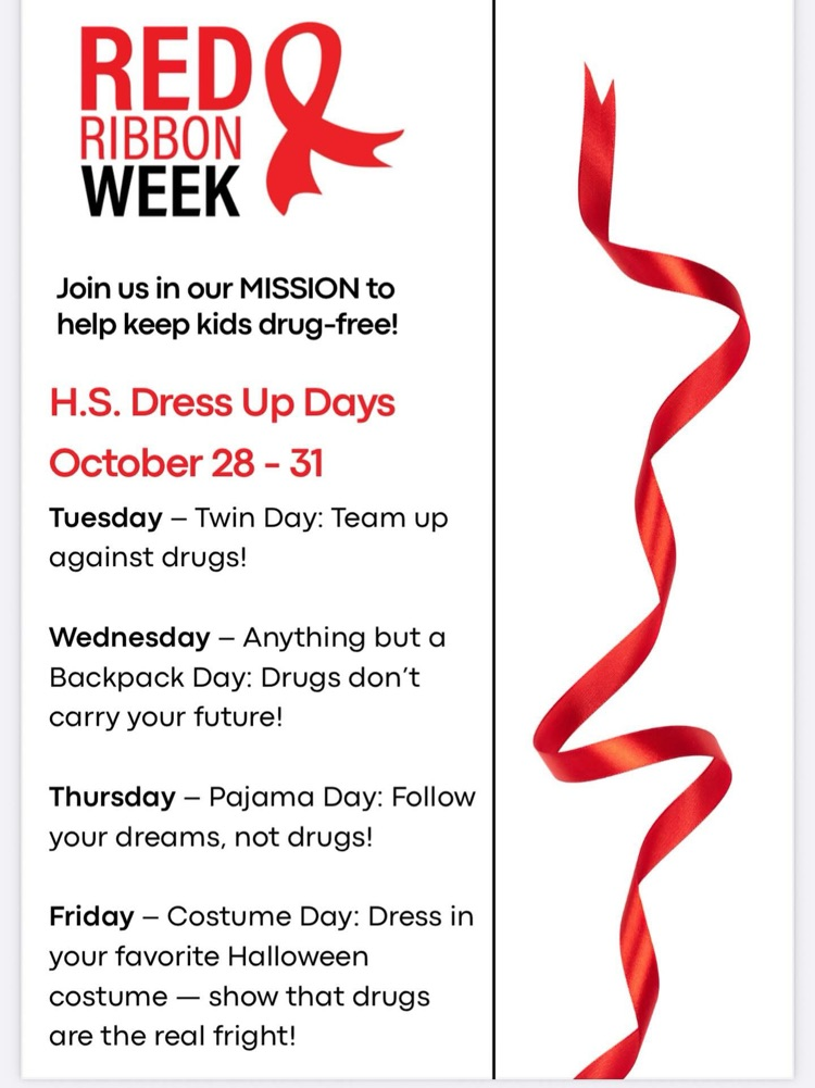 hs red ribbon week dress up days  