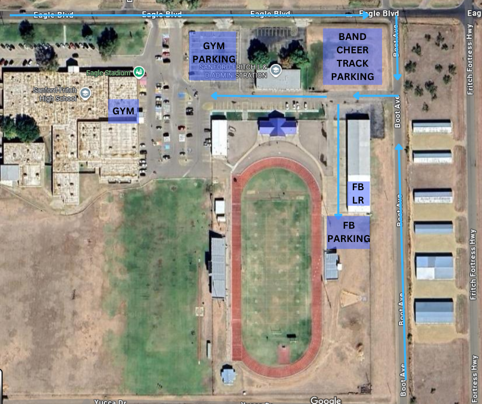 parking for sanford fritch football game