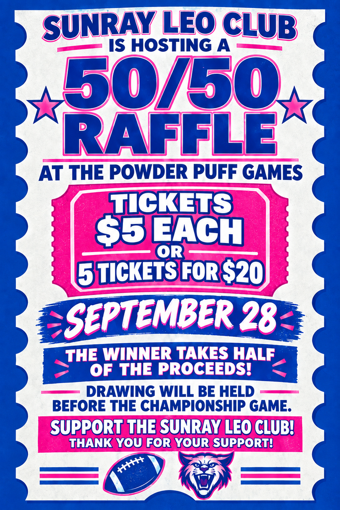50/50 raffler to support the LEO club