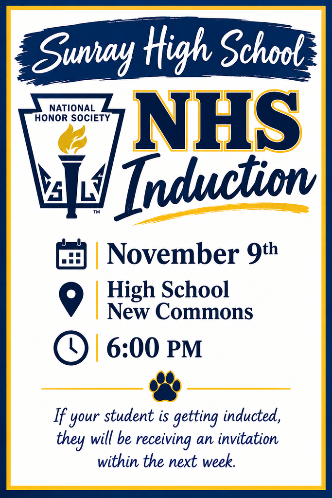 NHS Induction November 9th at 6:00