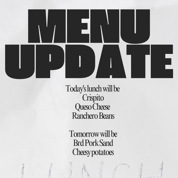 menu update