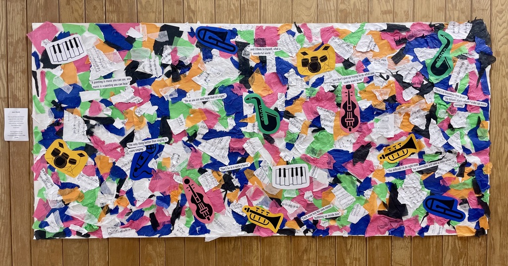 Jazz Mural completed by 5th grade students.