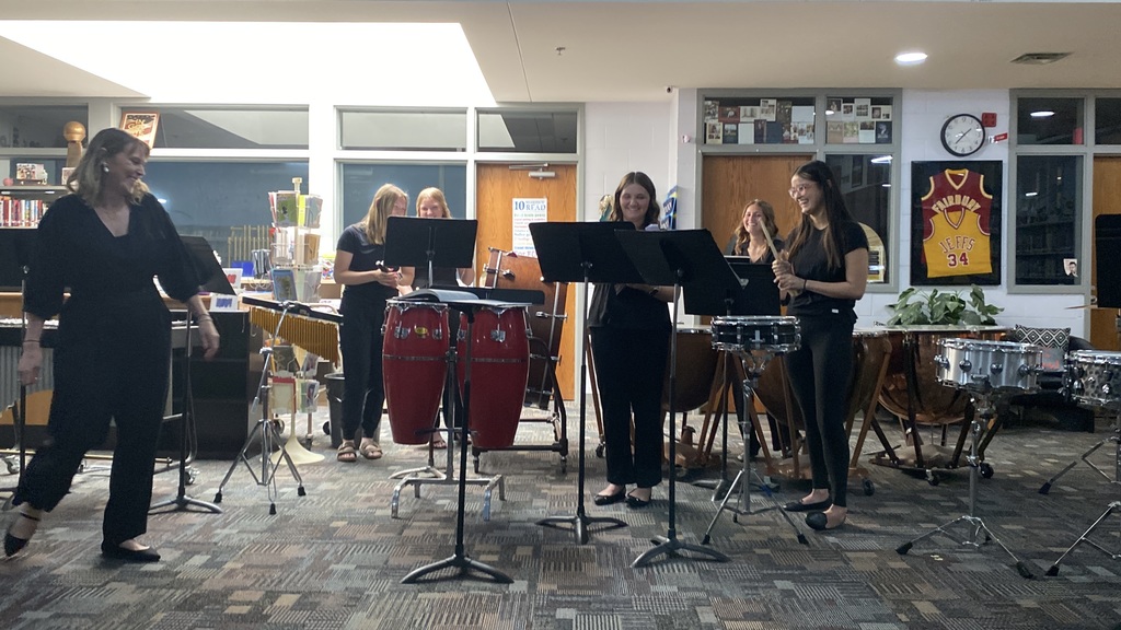 Percussion ensemble performing