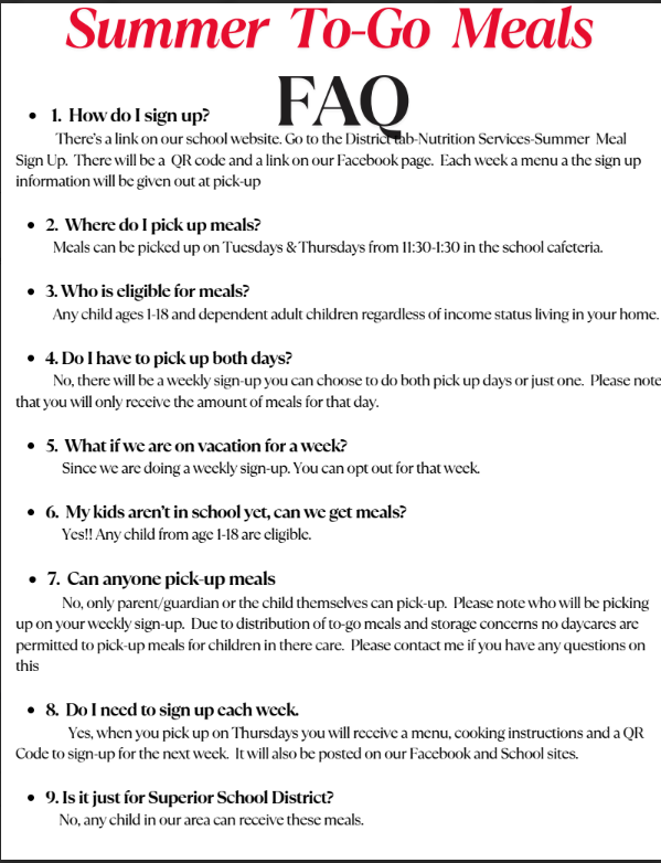 summer meals faq