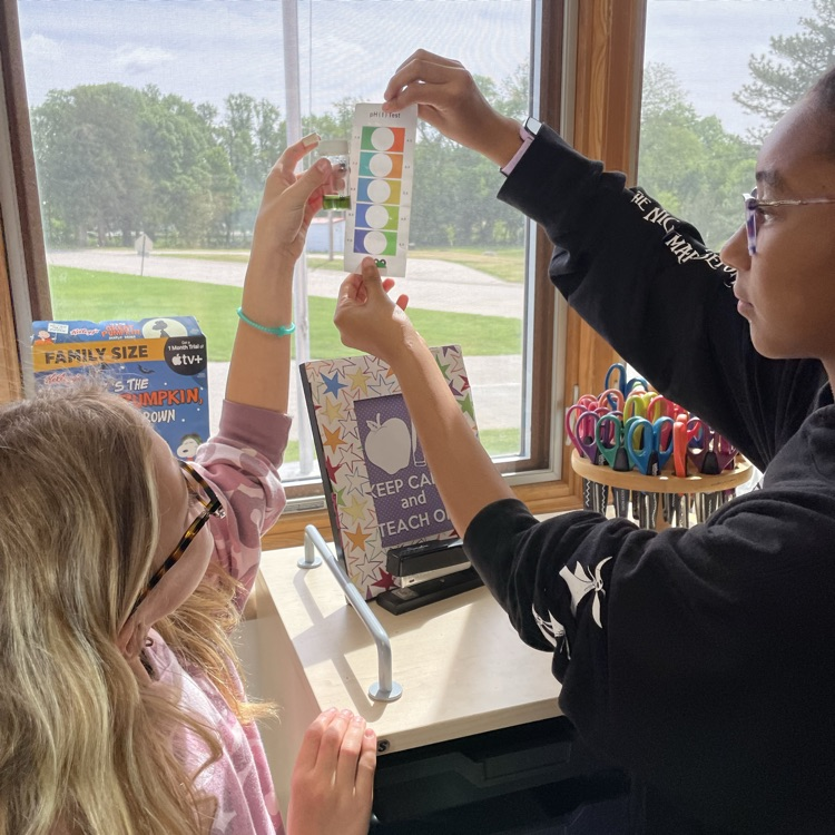 checking the pH levels.