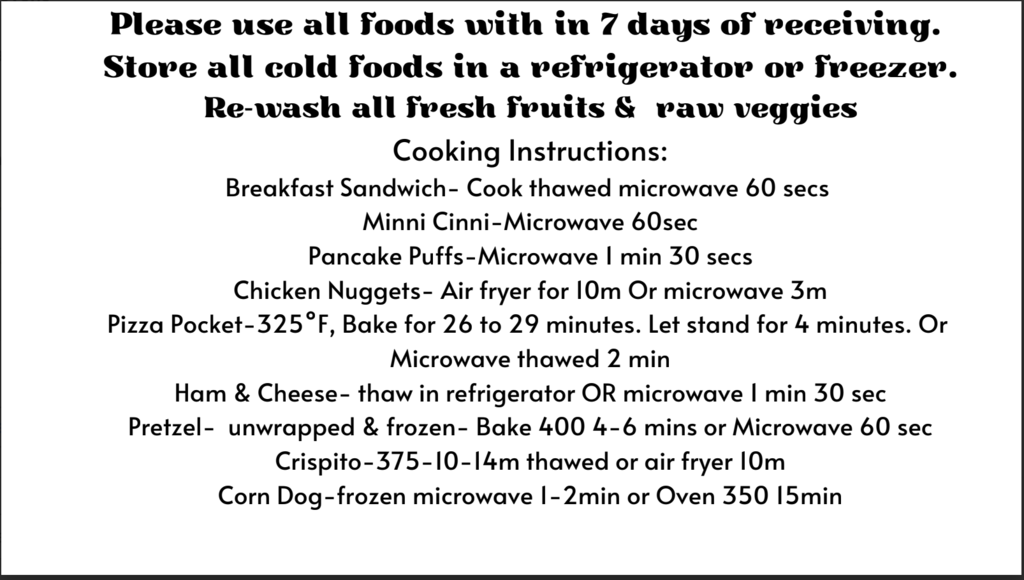 food directions