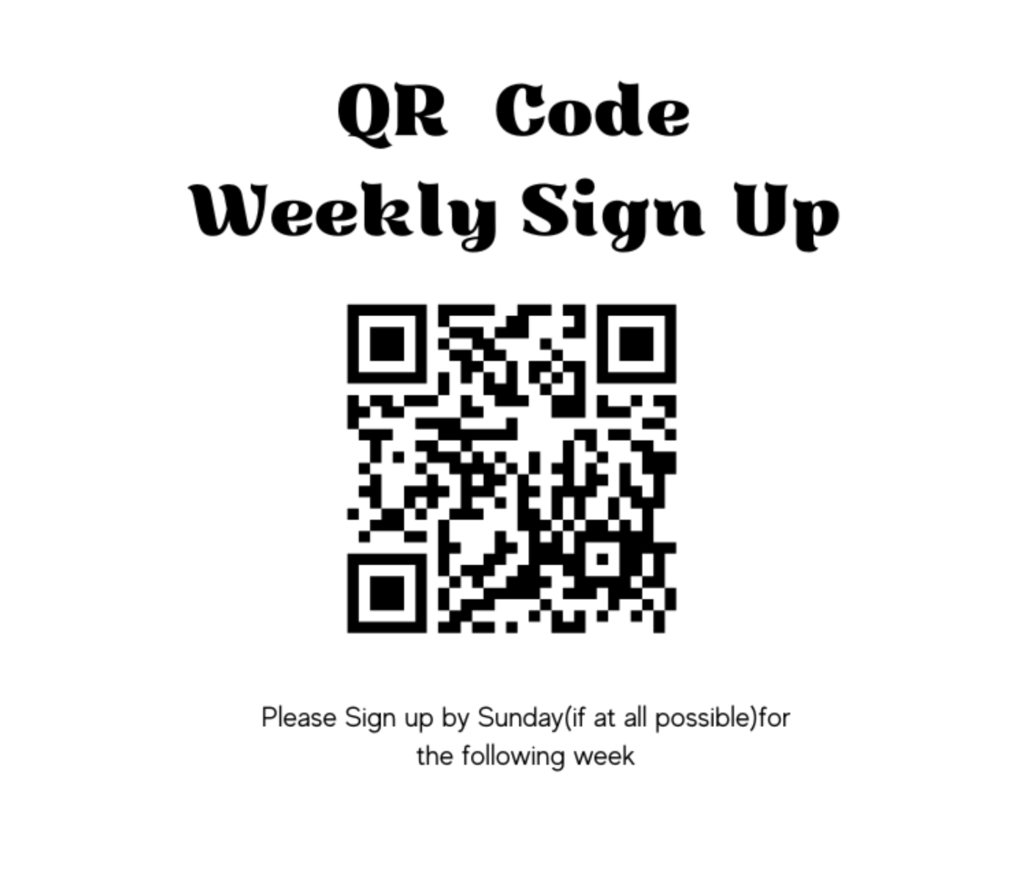 qr code-weekly singup