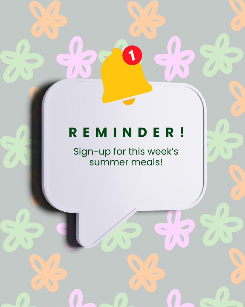 reminder-sign up for summer meals
