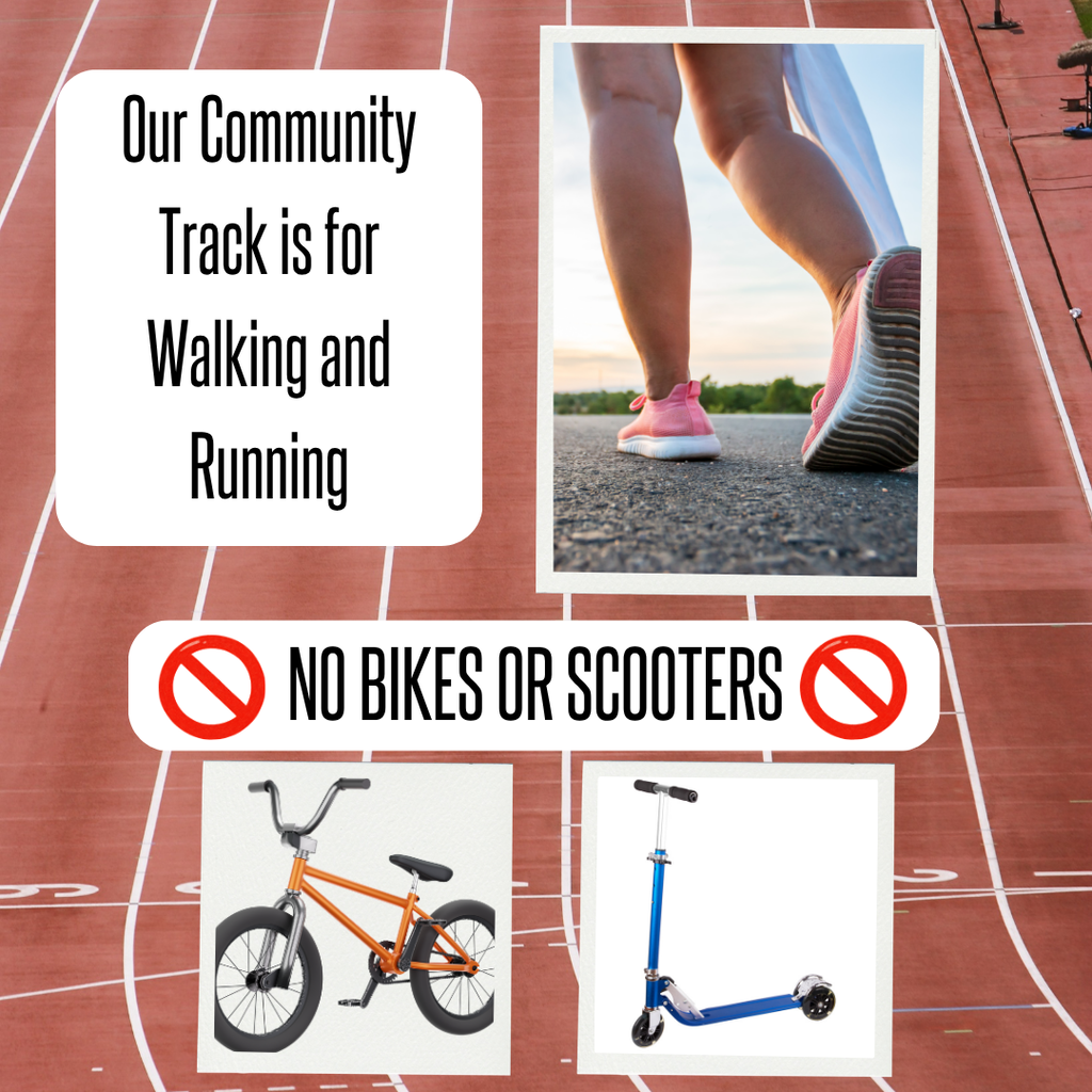 no bikes or scooters on track