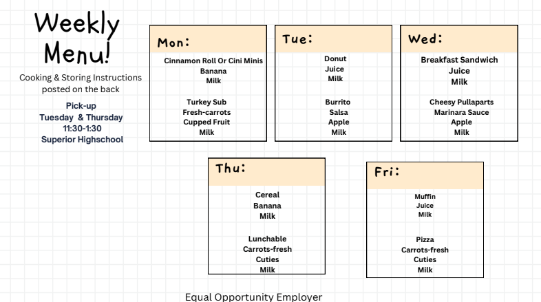 weekly menu