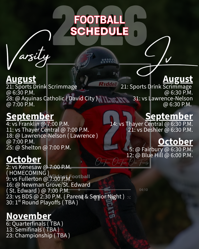 26 Football Schedule
