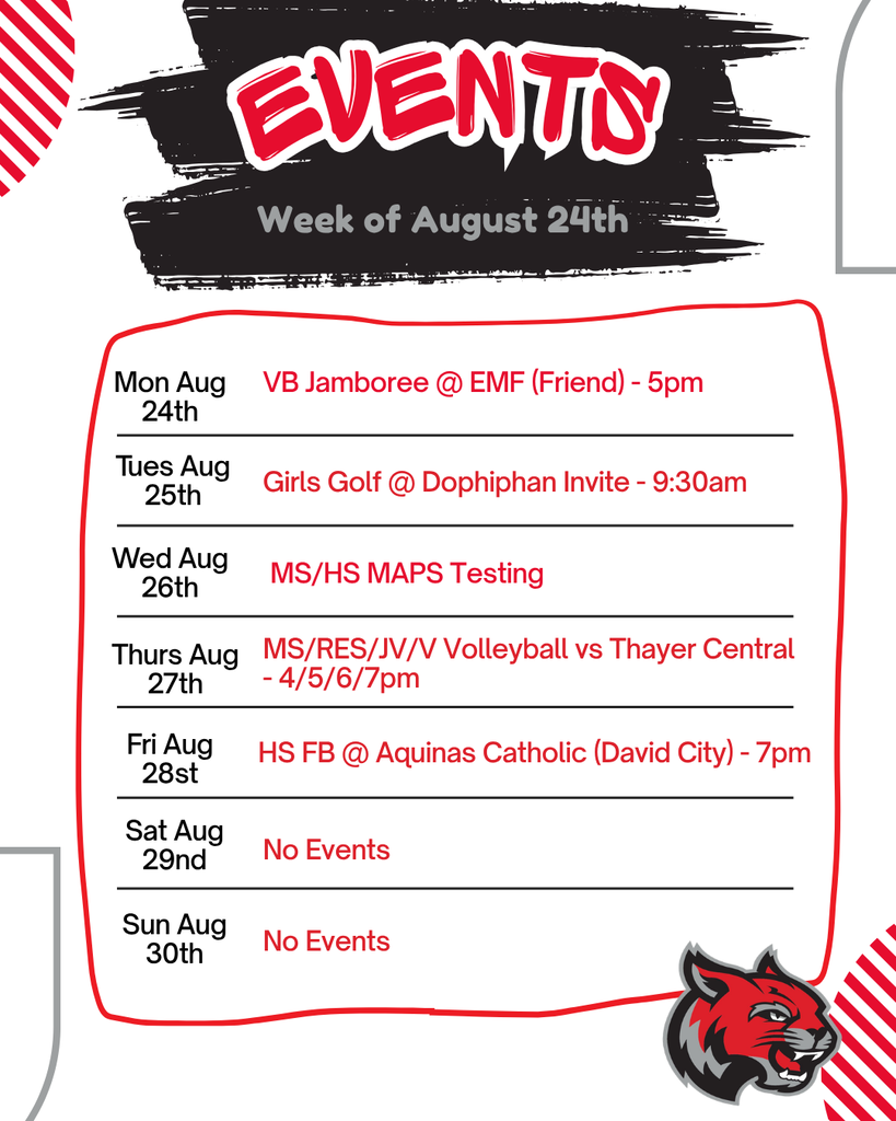 Week of August 24th Events