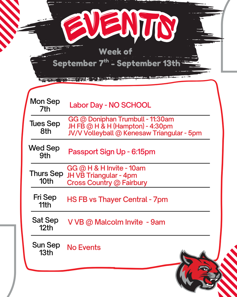 Weekly Events - 7th - 13th